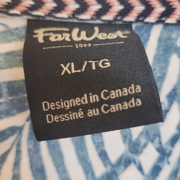 Far West 1977 short sleeve printed blouse size xl - Picture 5 of 9